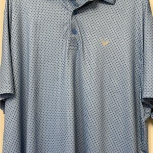 Callaway Light Blue Patterned Polo Shirt